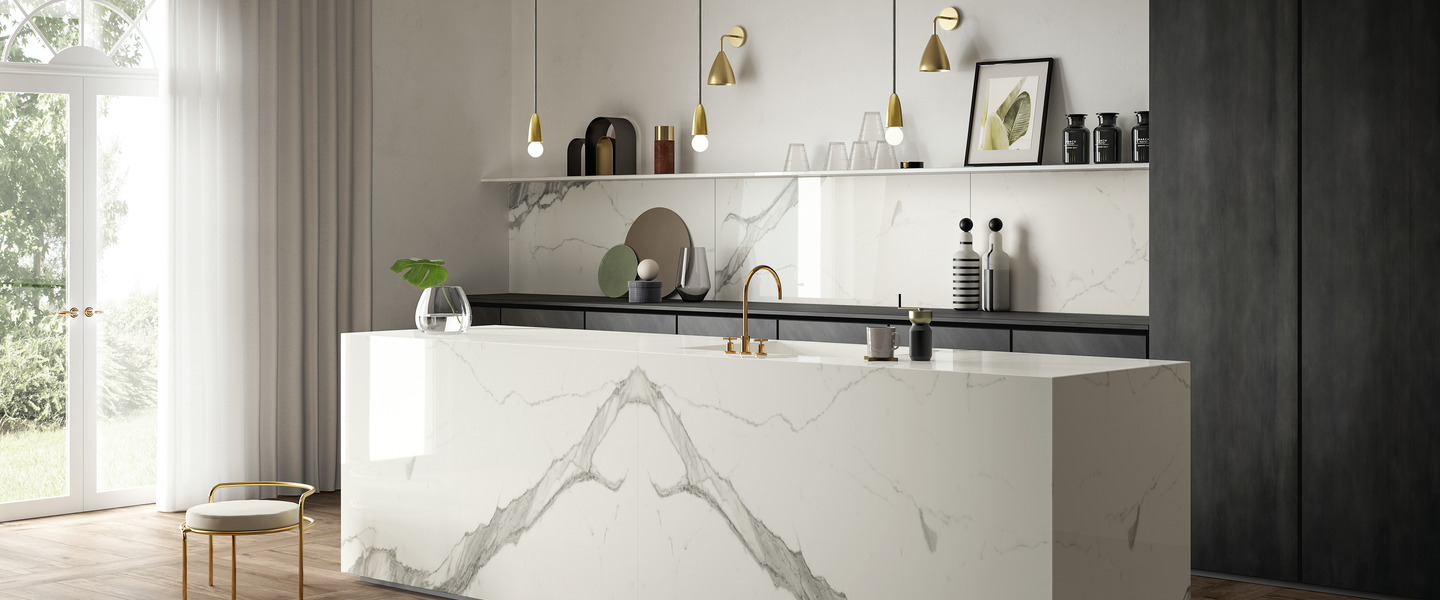 Kitchen countertops Effect Marble calacatta statuario