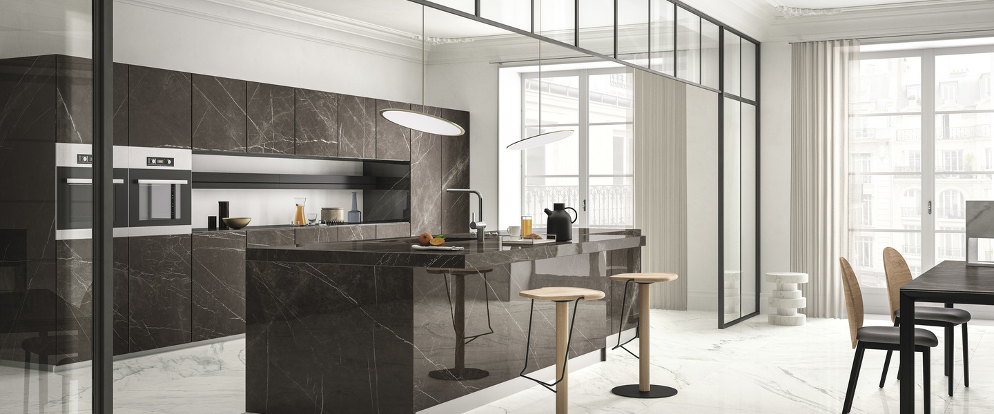 Kitchen countertops Effect Marble pietra grey