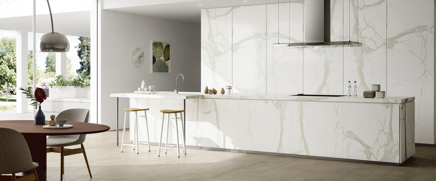 Kitchen countertops Effect Marble white calacatta