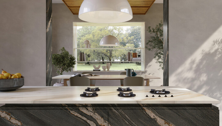 Porcelain stoneware kitchen tops: design, performance and sustainability