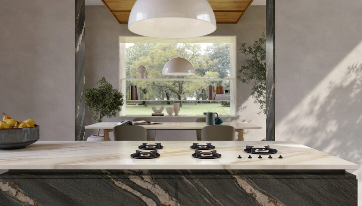 high-quality porcelain stoneware kitchen tops