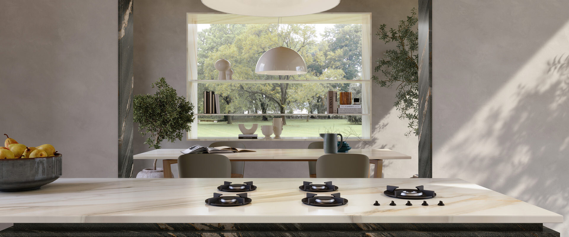 Porcelain stoneware kitchen tops: design, performance and sustainability